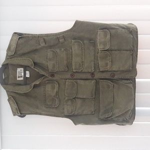 Trail Designs Fishing/Hunting sports vest green multi pockets size L